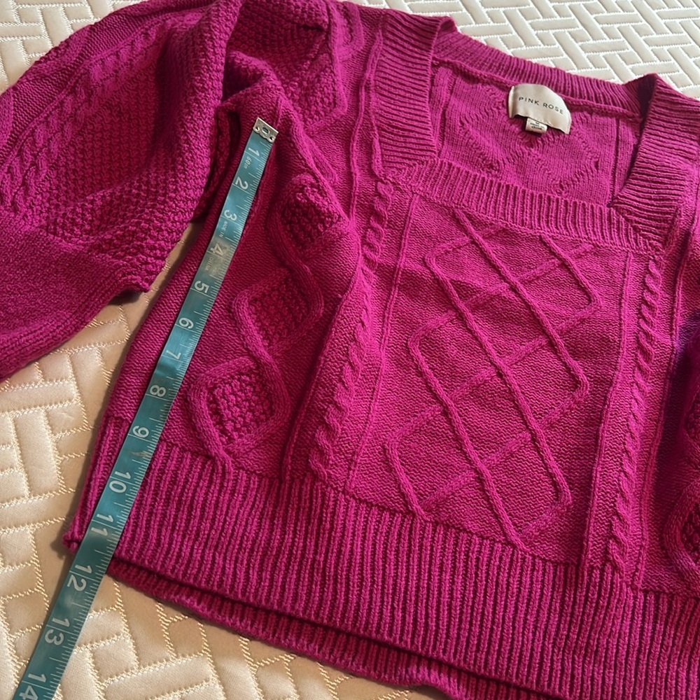 Crop mid sleeve sweater - Picture 3 of 3